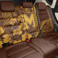 Hawaii Mililani High School Back Car Seat Cover Tribal Tattoo With Hibiscus Flowers LT05 - Polynesian Pride