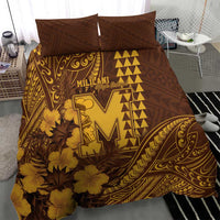 Hawaii Mililani High School Bedding Set Tribal Tattoo With Hibiscus Flowers LT05 - Polynesian Pride