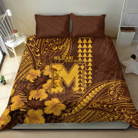 Hawaii Mililani High School Bedding Set Tribal Tattoo With Hibiscus Flowers LT05 - Polynesian Pride