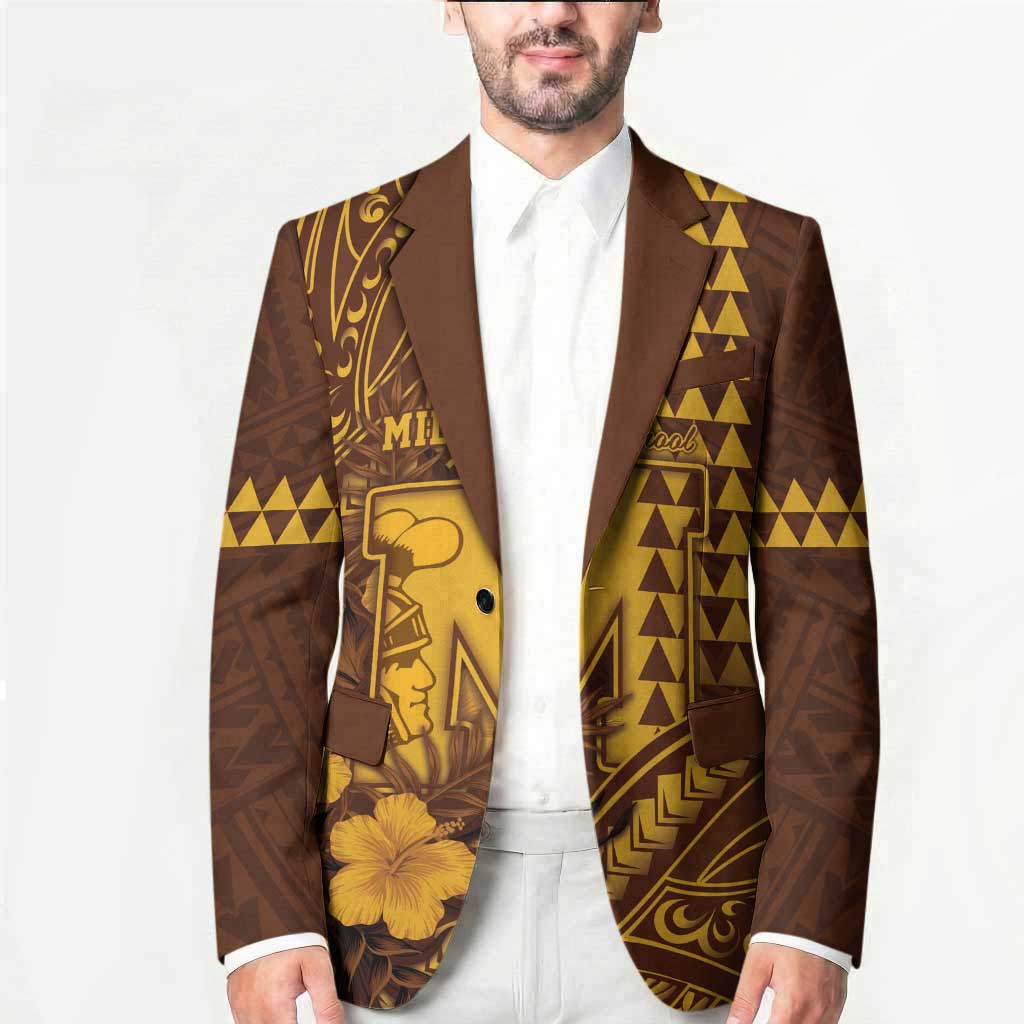 Personalised Hawaii Mililani High School Blazer Tribal Tattoo With Hibiscus Flowers LT05 - Polynesian Pride