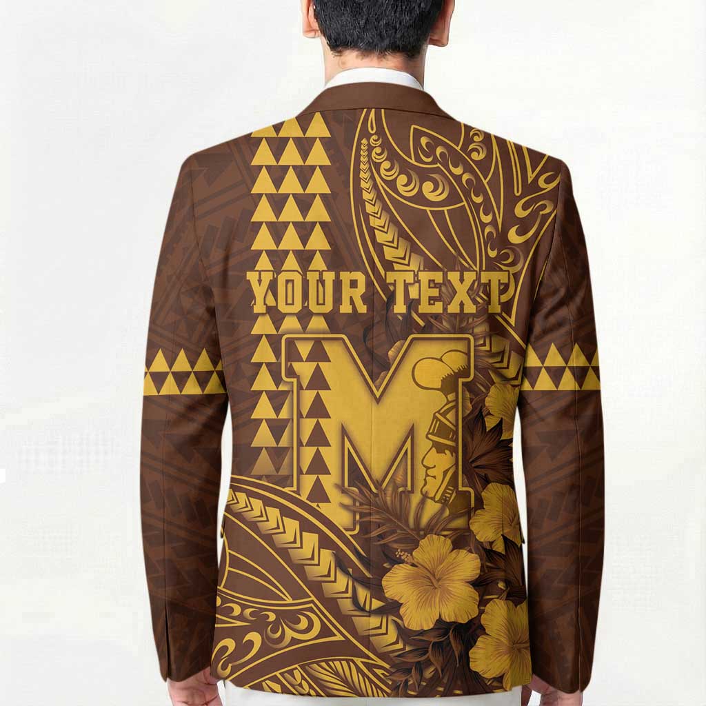Personalised Hawaii Mililani High School Blazer Tribal Tattoo With Hibiscus Flowers LT05 - Polynesian Pride