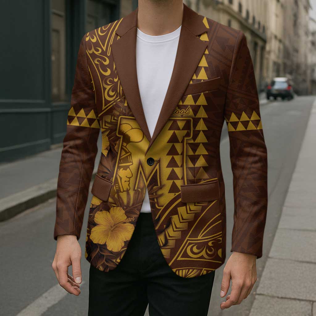 Personalised Hawaii Mililani High School Blazer Tribal Tattoo With Hibiscus Flowers LT05 - Polynesian Pride