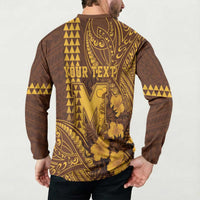 Personalised Hawaii Mililani High School Button Sweatshirt Tribal Tattoo With Hibiscus Flowers LT05 - Polynesian Pride