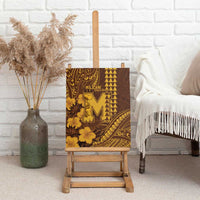 Hawaii Mililani High School Canvas Wall Art Tribal Tattoo With Hibiscus Flowers