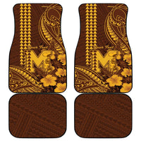 Personalised Hawaii Mililani High School Car Mats Tribal Tattoo With Hibiscus Flowers LT05 - Polynesian Pride