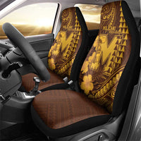 Hawaii Mililani High School Car Seat Cover Tribal Tattoo With Hibiscus Flowers LT05 - Polynesian Pride