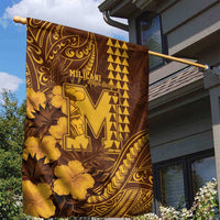 Hawaii Mililani High School Garden Flag Tribal Tattoo With Hibiscus Flowers LT05 - Polynesian Pride