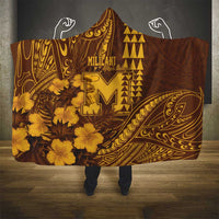 Hawaii Mililani High School Hooded Blanket Tribal Tattoo With Hibiscus Flowers LT05 - Polynesian Pride