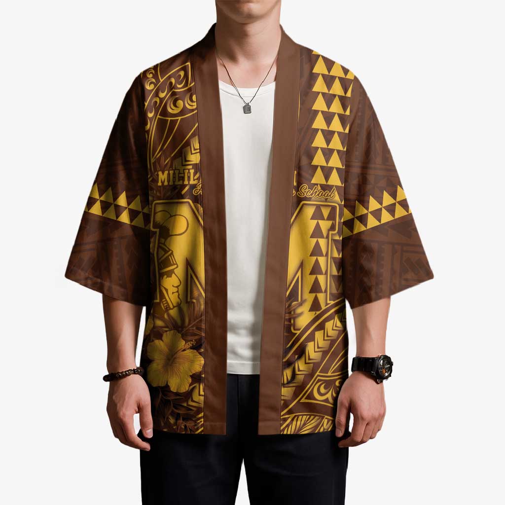 Personalised Hawaii Mililani High School Kimono Tribal Tattoo With Hibiscus Flowers LT05 - Polynesian Pride