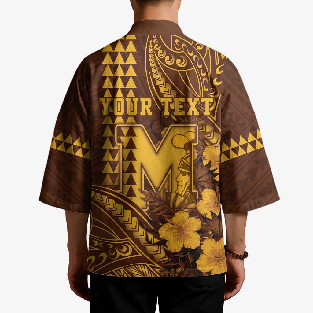 Personalised Hawaii Mililani High School Kimono Tribal Tattoo With Hibiscus Flowers LT05 - Polynesian Pride