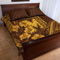 Hawaii Mililani High School Quilt Bed Set Tribal Tattoo With Hibiscus Flowers LT05 - Polynesian Pride