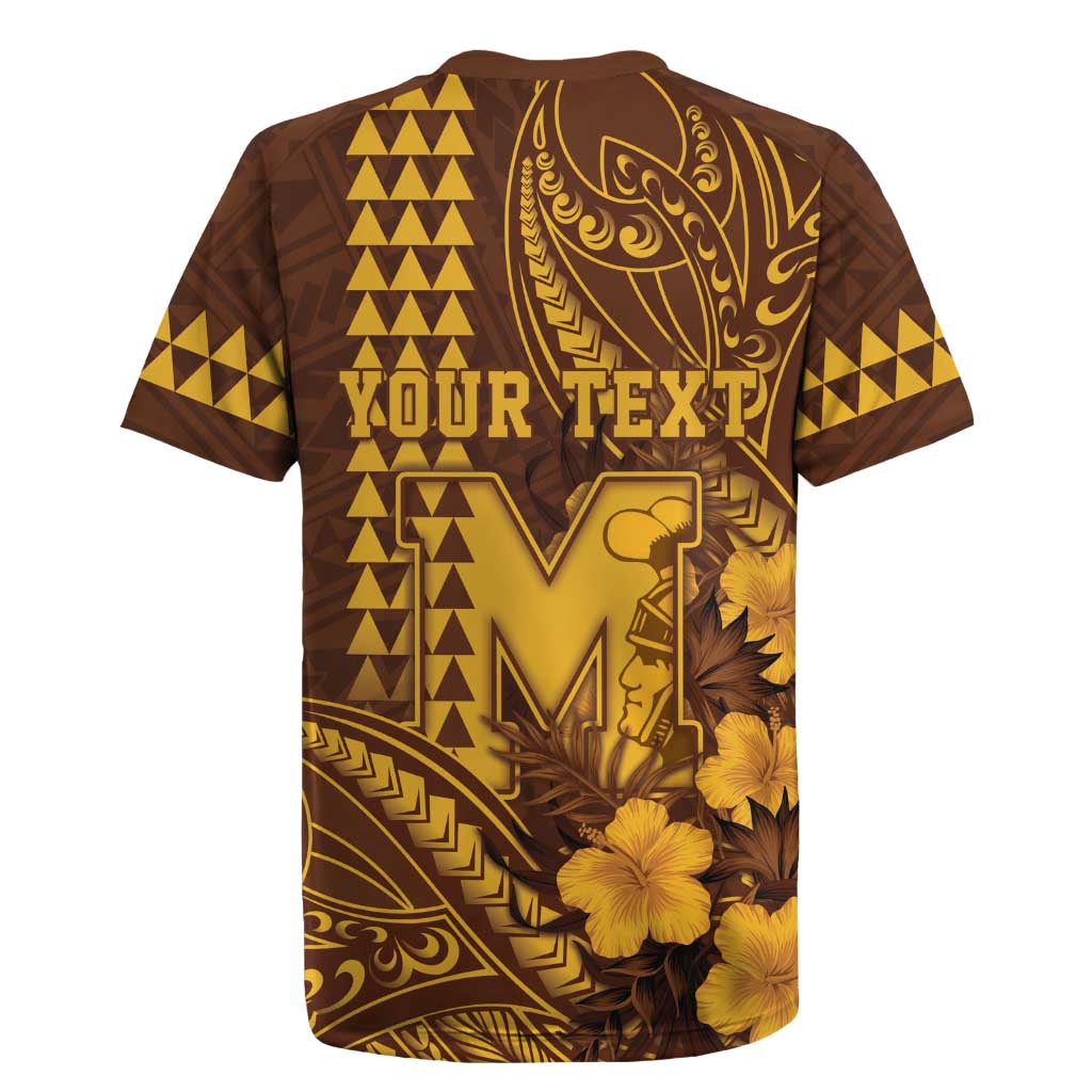 Personalised Hawaii Mililani High School Rugby Jersey Tribal Tattoo With Hibiscus Flowers LT05 - Polynesian Pride
