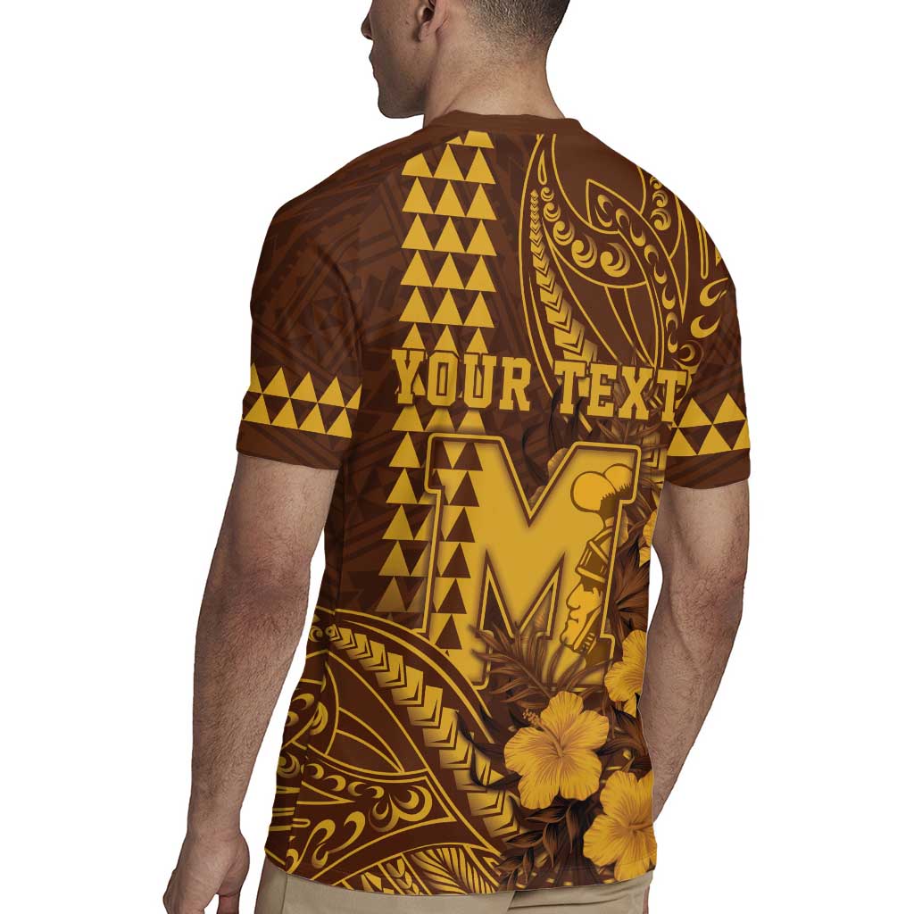 Personalised Hawaii Mililani High School Rugby Jersey Tribal Tattoo With Hibiscus Flowers LT05 - Polynesian Pride