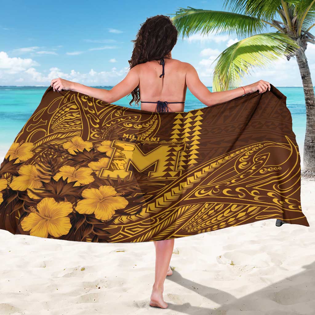 Hawaii Mililani High School Sarong Tribal Tattoo With Hibiscus Flowers LT05 - Polynesian Pride