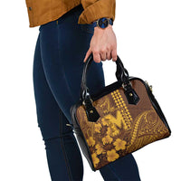 Hawaii Mililani High School Shoulder Handbag Tribal Tattoo With Hibiscus Flowers LT05 - Polynesian Pride