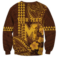 Personalised Hawaii Mililani High School Sweatshirt Tribal Tattoo With Hibiscus Flowers LT05 - Polynesian Pride
