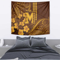 Hawaii Mililani High School Tapestry Tribal Tattoo With Hibiscus Flowers LT05 - Polynesian Pride