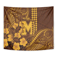 Hawaii Mililani High School Tapestry Tribal Tattoo With Hibiscus Flowers LT05 - Polynesian Pride
