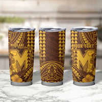 Personalised Hawaii Mililani High School Tumbler Cup Tribal Tattoo With Hibiscus Flowers LT05 - Polynesian Pride
