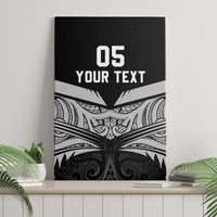 Custom New Zealand Cricket Canvas Wall Art Go Champions World Cup 2024 With Maori Pattern LT05 - Polynesian Pride