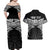 Custom New Zealand Cricket Couples Matching Off Shoulder Maxi Dress and Hawaiian Shirt Go Champions World Cup 2024 With Maori Pattern