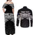 Custom New Zealand Cricket Couples Matching Off Shoulder Maxi Dress and Long Sleeve Button Shirt Go Champions World Cup 2024 With Maori Pattern