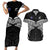 Custom New Zealand Cricket Couples Matching Short Sleeve Bodycon Dress and Hawaiian Shirt Go Champions World Cup 2024 With Maori Pattern