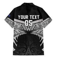 Custom New Zealand Cricket Family Matching Mermaid Dress and Hawaiian Shirt Go Champions World Cup 2024 With Maori Pattern