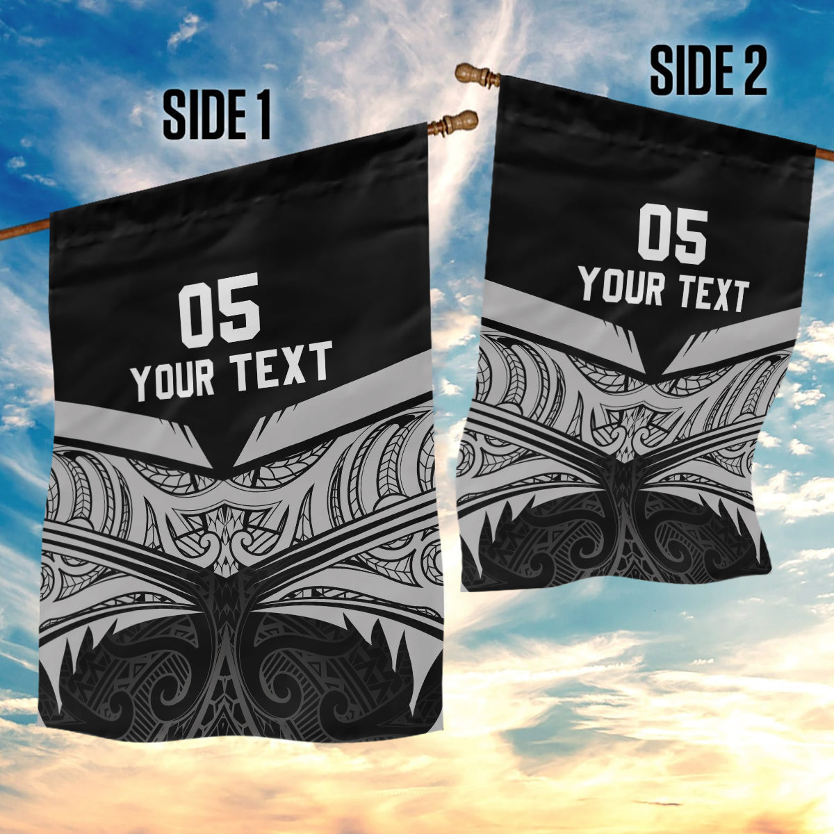 Custom New Zealand Cricket Garden Flag Go Champions World Cup 2024 With Maori Pattern LT05 - Polynesian Pride