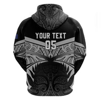 Custom New Zealand Cricket Hoodie Go Champions World Cup 2024 With Maori Pattern