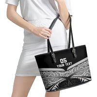 Custom New Zealand Cricket Leather Tote Bag Go Champions World Cup 2024 With Maori Pattern LT05 - Polynesian Pride