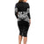 Custom New Zealand Cricket Long Sleeve Bodycon Dress Go Champions World Cup 2024 With Maori Pattern