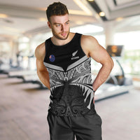 Custom New Zealand Cricket Men Tank Top Go Champions World Cup 2024 With Maori Pattern LT05 Black - Polynesian Pride
