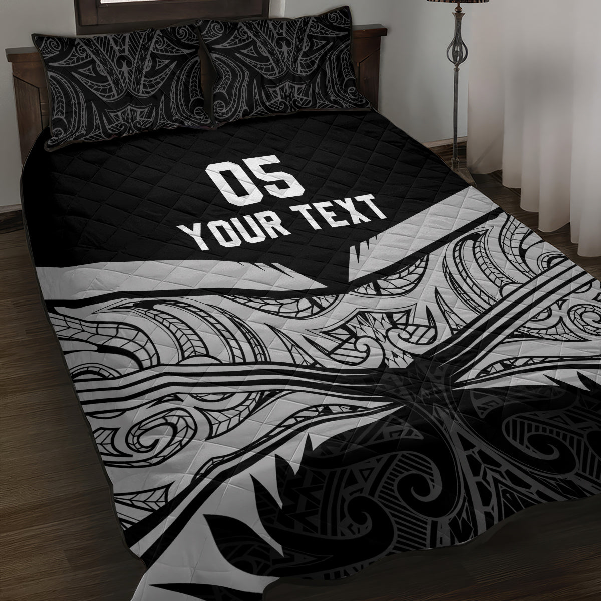 Custom New Zealand Cricket Quilt Bed Set Go Champions World Cup 2024 With Maori Pattern