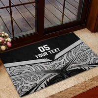 Custom New Zealand Cricket Rubber Doormat Go Champions World Cup 2024 With Maori Pattern LT05 - Polynesian Pride