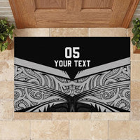 Custom New Zealand Cricket Rubber Doormat Go Champions World Cup 2024 With Maori Pattern LT05 - Polynesian Pride