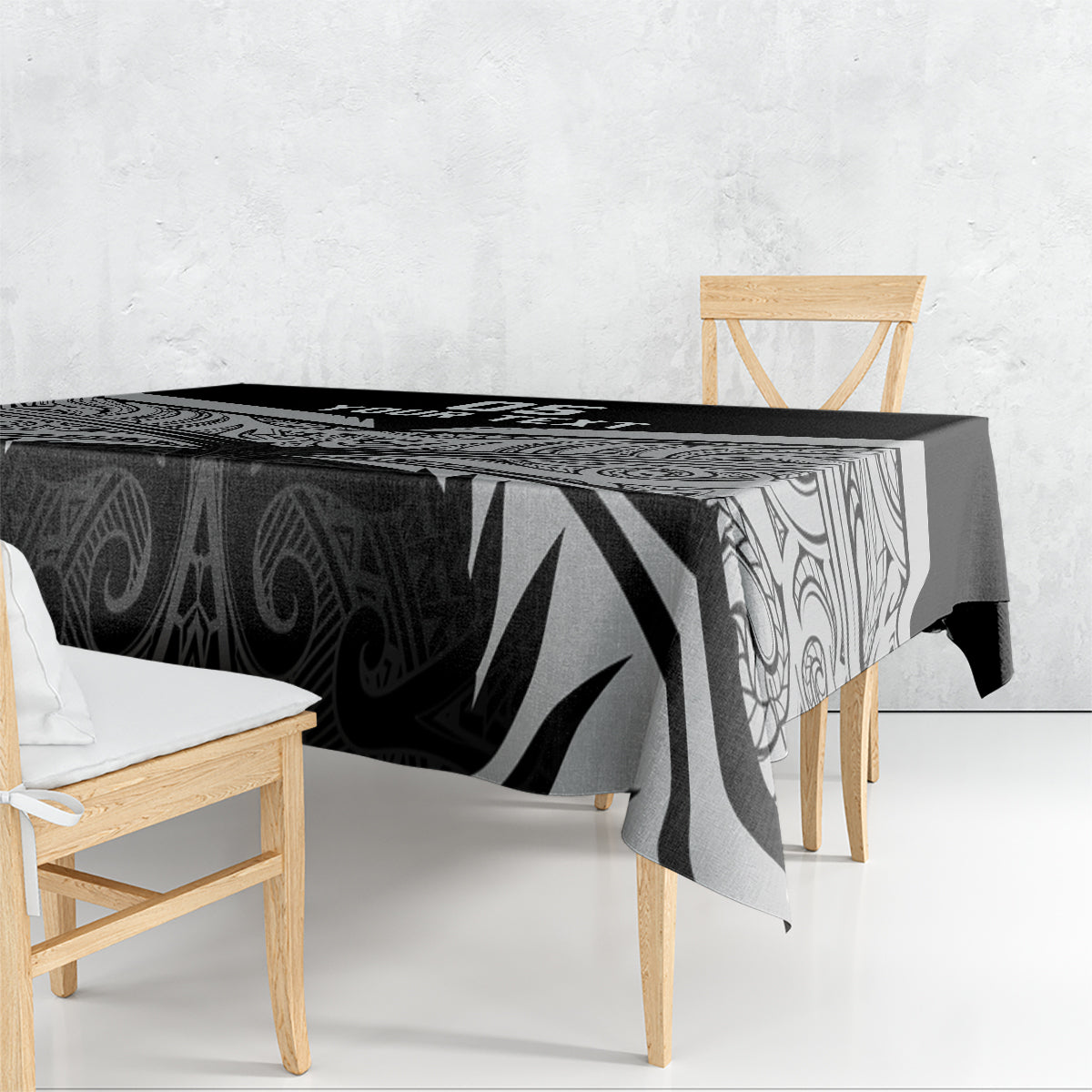 Custom New Zealand Cricket Tablecloth Go Champions World Cup 2024 With Maori Pattern LT05 - Polynesian Pride