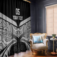 Custom New Zealand Cricket Window Curtain Go Champions World Cup 2024 With Maori Pattern LT05 - Polynesian Pride
