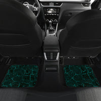Personalised New Zealand Darts Car Mats Turquoise Dart Board Maori Pattern LT05 Set 2pcs - Back Turquoise - Polynesian Pride