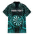 Personalised New Zealand Darts Family Matching Mermaid Dress and Hawaiian Shirt Turquoise Dart Board Maori Pattern