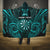 Personalised New Zealand Darts Hooded Blanket Turquoise Dart Board Maori Pattern