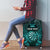 Personalised New Zealand Darts Luggage Cover Turquoise Dart Board Maori Pattern