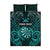 Personalised New Zealand Darts Quilt Bed Set Turquoise Dart Board Maori Pattern