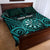 Personalised New Zealand Darts Quilt Bed Set Turquoise Dart Board Maori Pattern