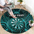 Personalised New Zealand Darts Round Carpet Turquoise Dart Board Maori Pattern