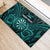 Personalised New Zealand Darts Rubber Doormat Turquoise Dart Board Maori Pattern