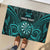 Personalised New Zealand Darts Rubber Doormat Turquoise Dart Board Maori Pattern