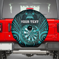 Personalised New Zealand Darts Spare Tire Cover Turquoise Dart Board Maori Pattern LT05 - Polynesian Pride