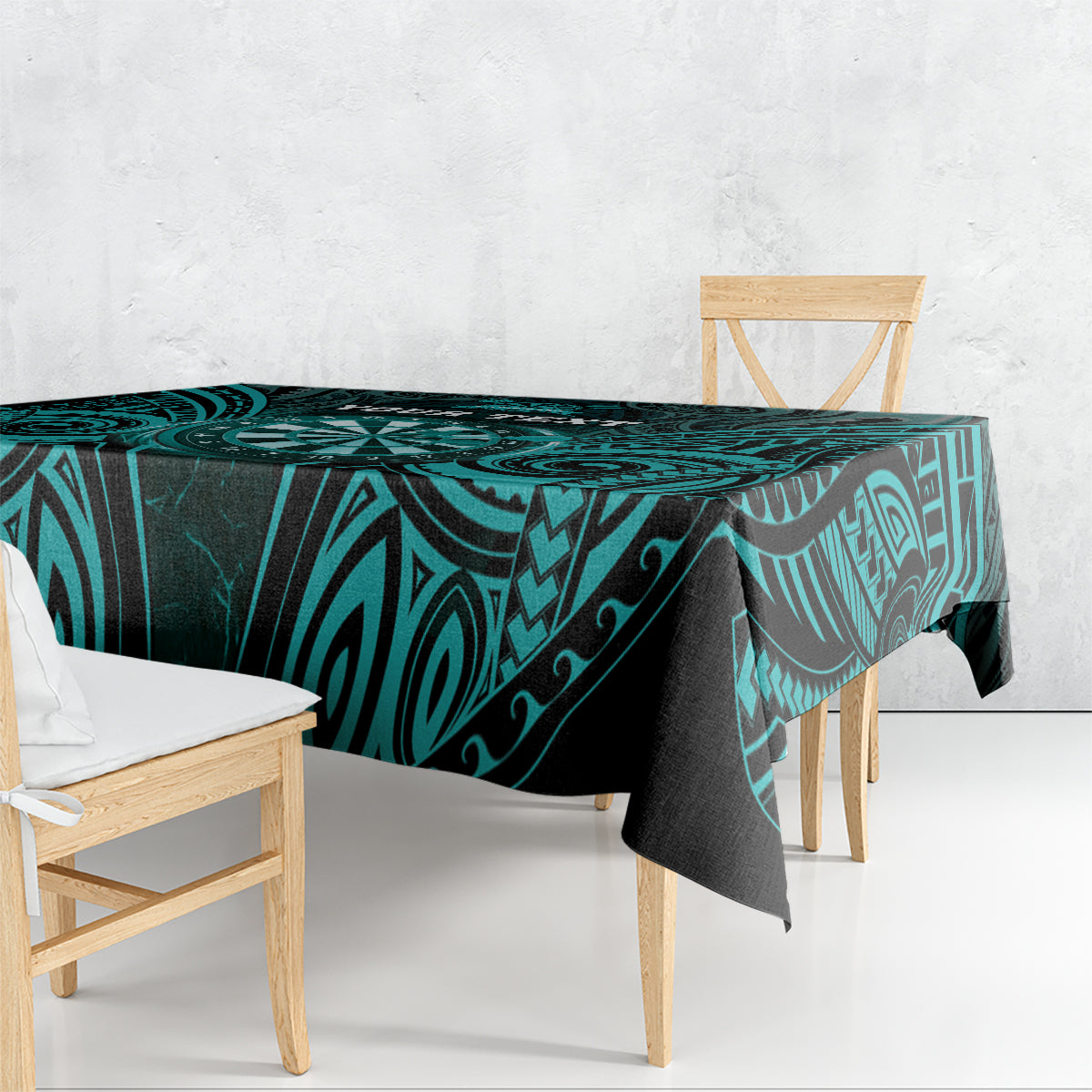 Personalised New Zealand Darts Tablecloth Turquoise Dart Board Maori Pattern LT05 - Polynesian Pride