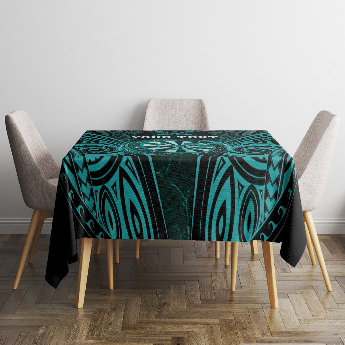 Personalised New Zealand Darts Tablecloth Turquoise Dart Board Maori Pattern LT05 - Polynesian Pride